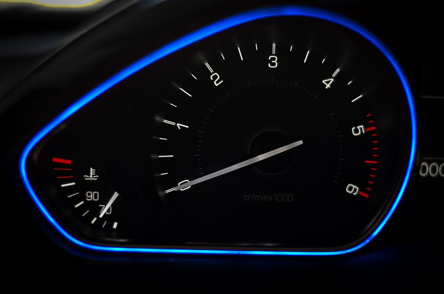 speedometer, auto, peugeot, unit, the interior of the, pointer, HD wallpaper