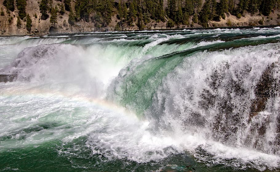 raging waters during daytime, river, nature, outdoors, waterfall HD wallpaper