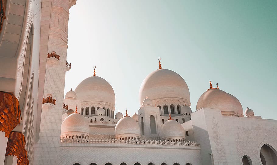 Photo of White Mosque, architecture, building, dome, sacred, temple HD wallpaper