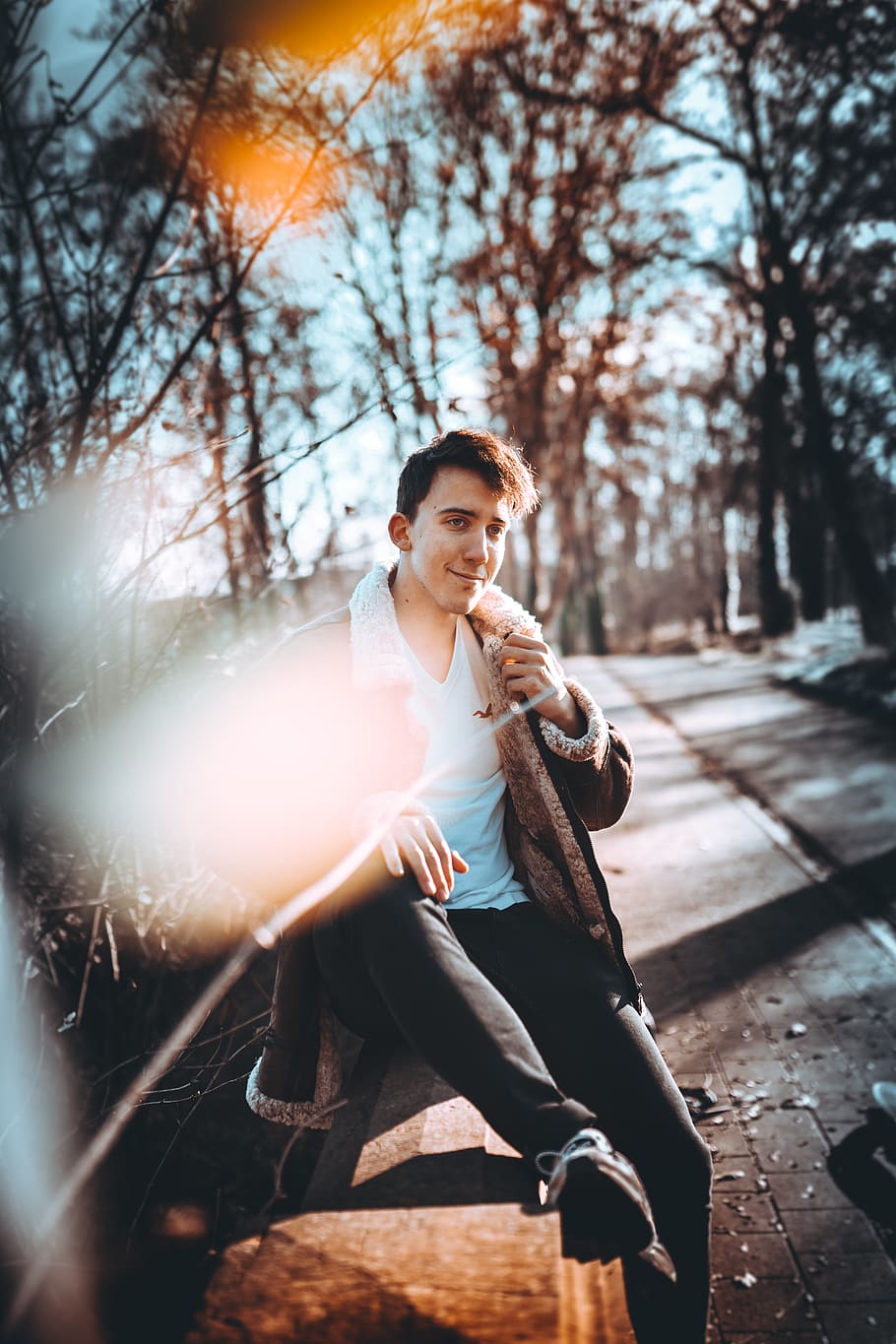 man sitting on the bench, clothing, apparel, person, human, brussels HD wallpaper