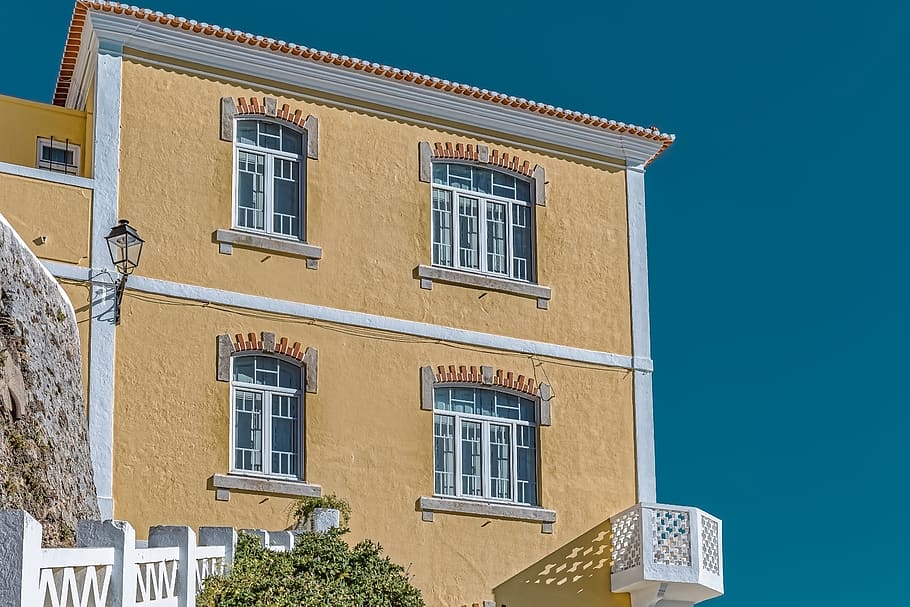 house, facade, cliff, architecture, building, sun, old, travel HD wallpaper