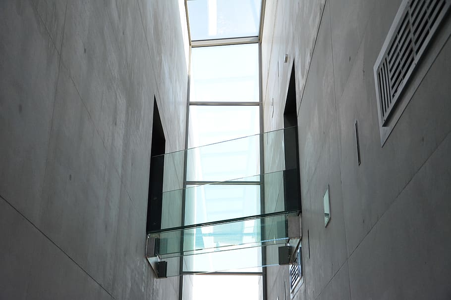 clear glass case inside room, architecture, building, bridge, HD wallpaper