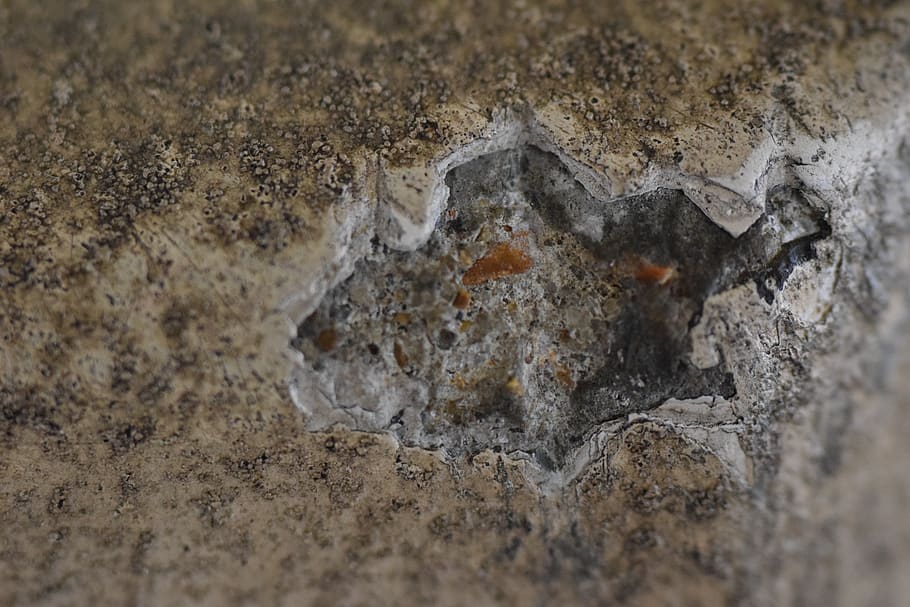 hole, concrete, texture, closeup, wall, no people, selective focus HD wallpaper