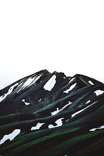 mountain covered snow, minimal, peak, summit, outdoor, iceland HD wallpaper