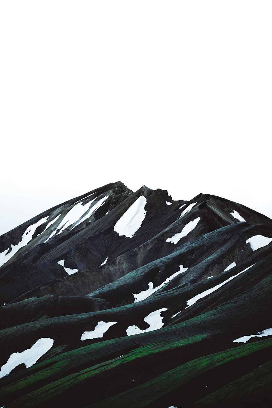 mountain covered snow, minimal, peak, summit, outdoor, iceland HD wallpaper