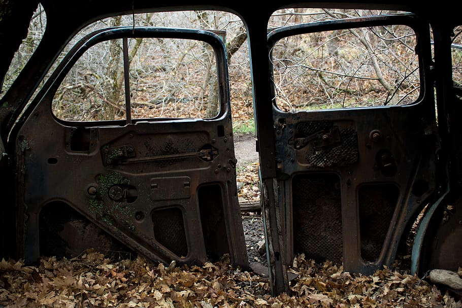 rust, door, abandoned, car, damaged, no people, obsolete, land HD wallpaper