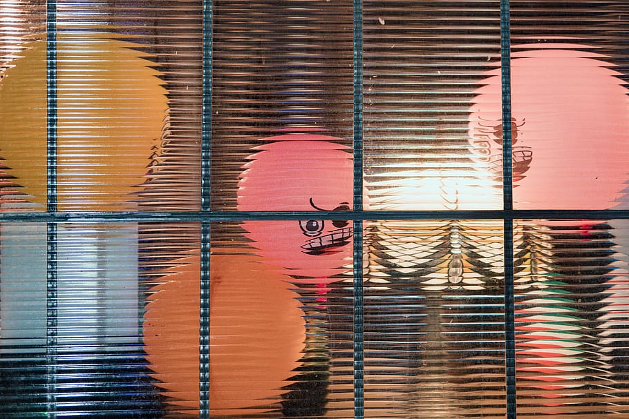 pink balloon animated, reflection, no people, pattern, full frame HD wallpaper