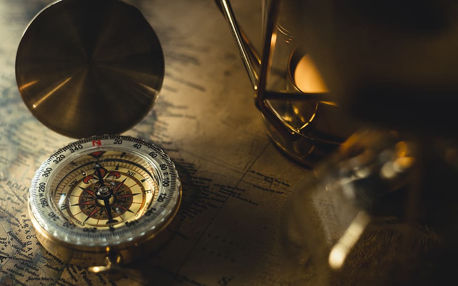Compass, navigational compass, guidance, direction, no people HD wallpaper