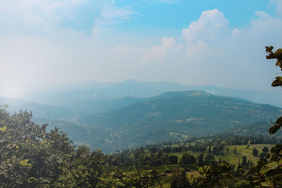 india, wilson hills (hill station), clouds, landscape, tress, HD wallpaper