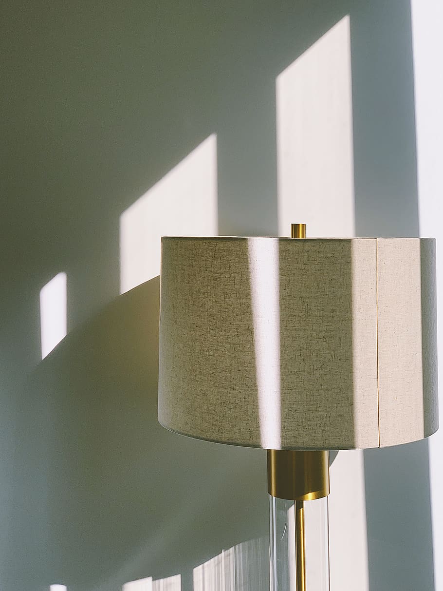 brown table lamp beside wall, no people, architecture, built structure HD wallpaper