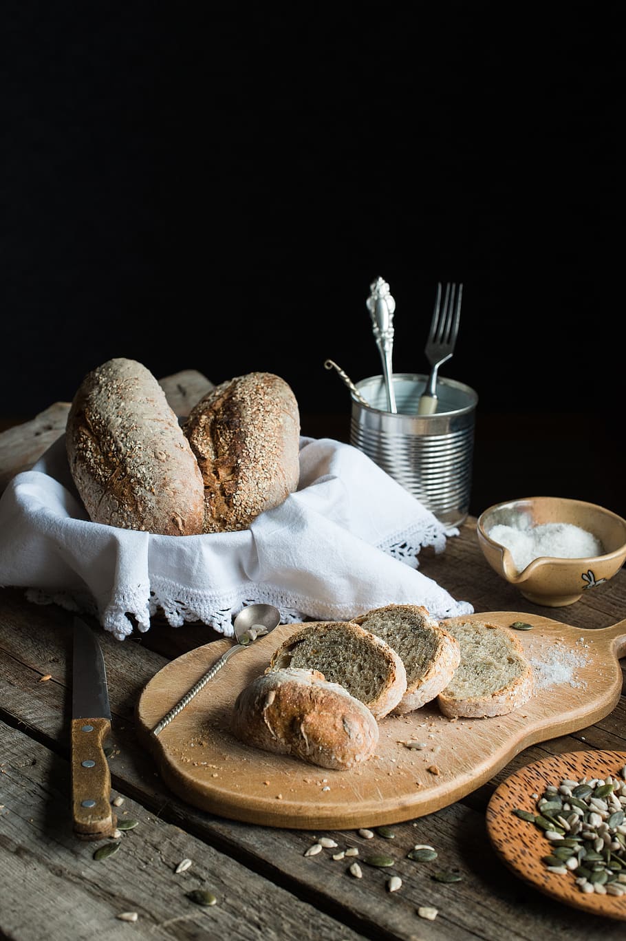 breads on brown chopping board, food, food and drink, freshness HD wallpaper