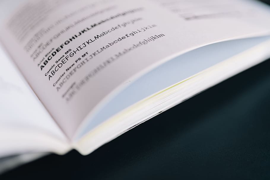 Typography Book, letters, comic sans, paper, indoors, publication HD wallpaper