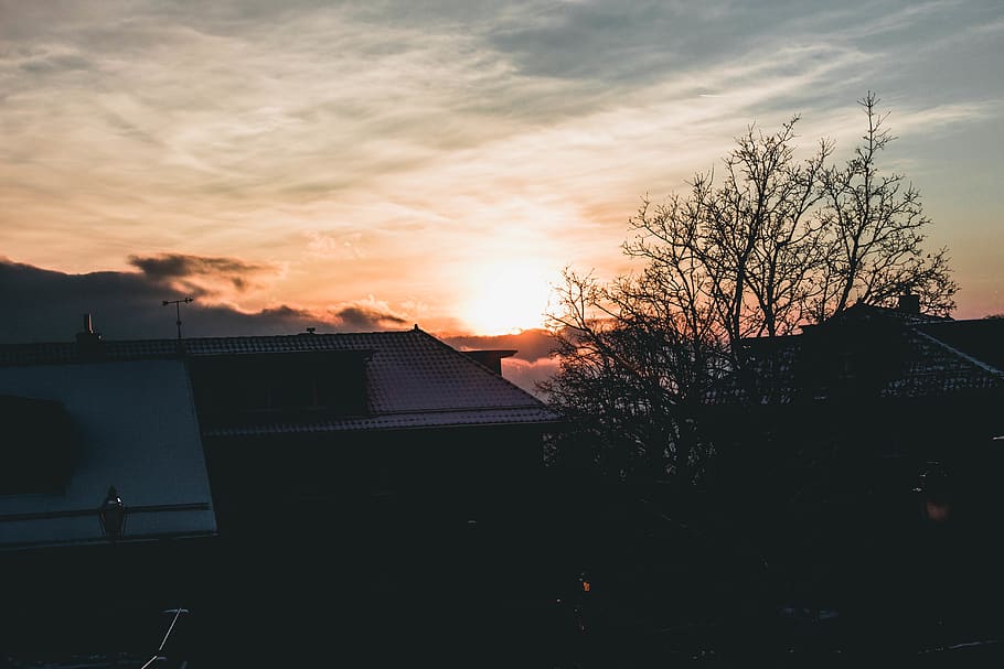 sun, shadow, architecture, sunset, building exterior, built structure HD wallpaper
