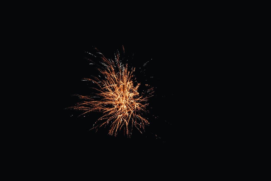firework, spark, 2016, new year, night, view, sky, celebration HD wallpaper