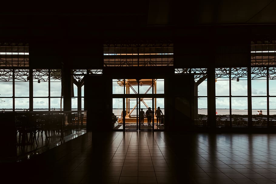People Outside Hall, architecture, beach, brazil, building, dark HD wallpaper