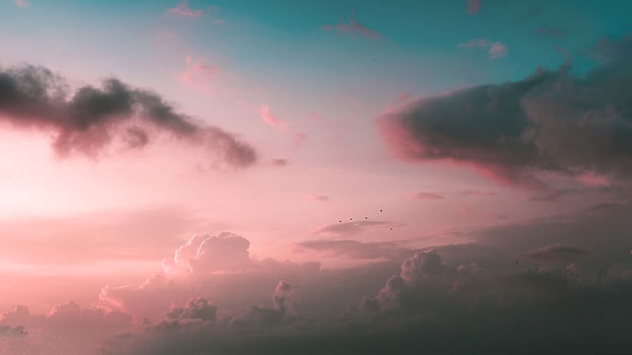 gray sky, beauty in nature, cloud - sky, sunset, tranquil scene HD wallpaper