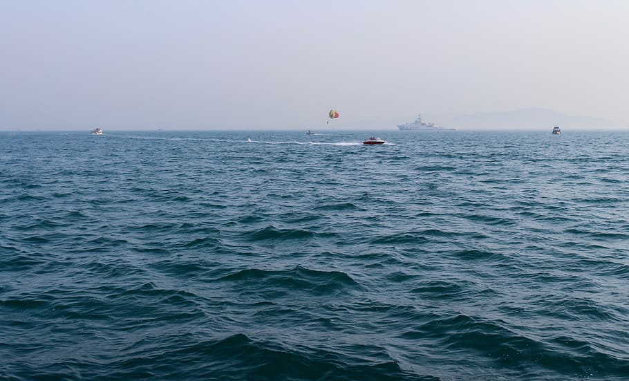 china, qingdao, sea, water, waterfront, sky, scenics - nature HD wallpaper