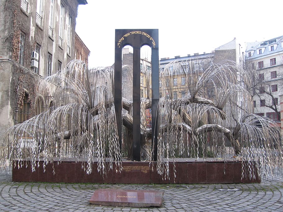 hungary, budapest, holocaust memorial, weeping willow, synagogue, HD wallpaper
