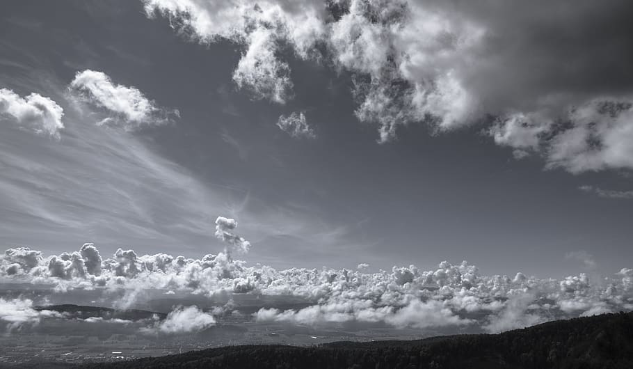 clouds, sky, view, belchenflue, landscape, mood, panorama, distant view HD wallpaper