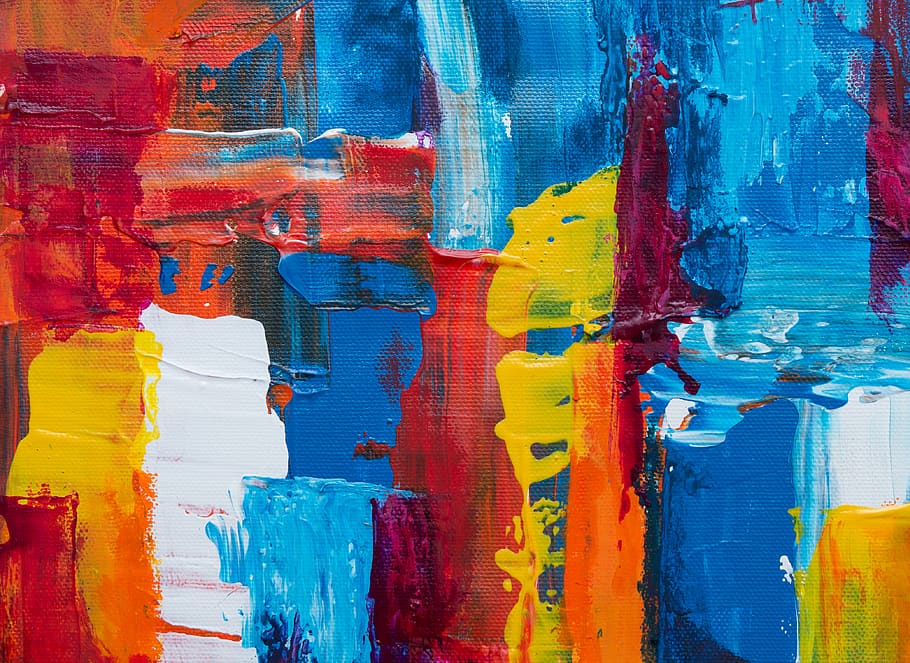 abstract painting, multi colored, art and craft, backgrounds HD wallpaper