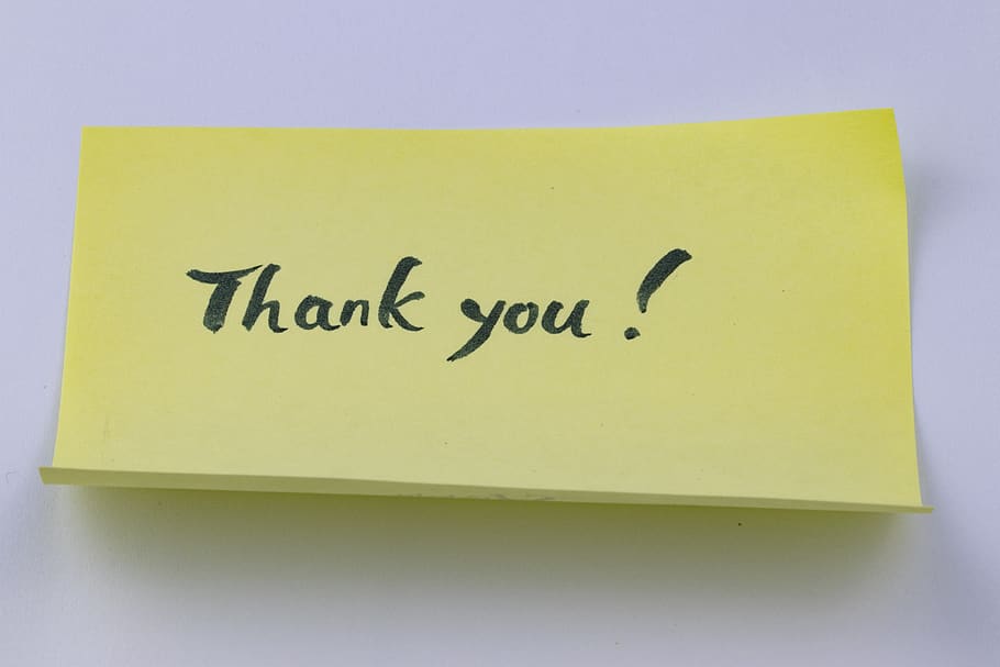 note paper, thanks, notes, message, writing, emotions, communication HD wallpaper