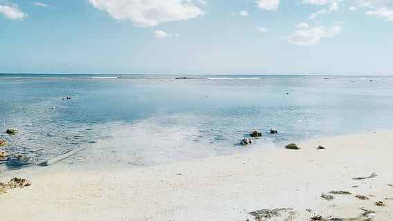 rock, roca, playa, beach, sky, cielo, blue, azul, nature, water HD wallpaper