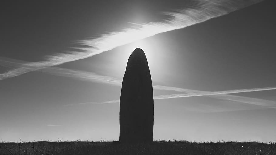 light, sky, silhouette, nature, flare, sunlight, outdoors, rock HD wallpaper