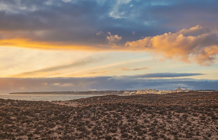 portugal, sunset, beach, coast, landscape, horizon, sky, cloud - sky HD wallpaper