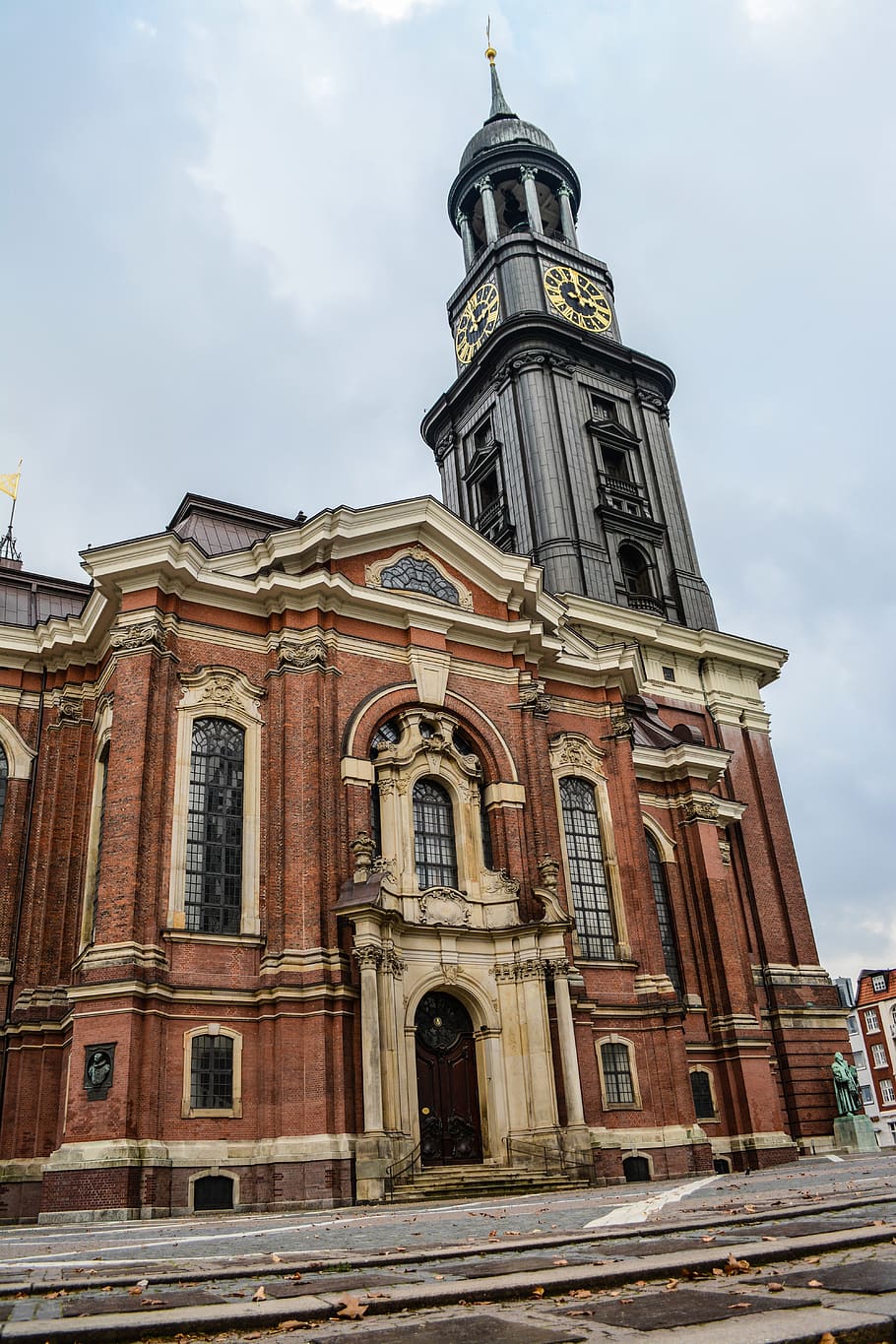 hamburg, st. michael's church, building exterior, sky, architecture