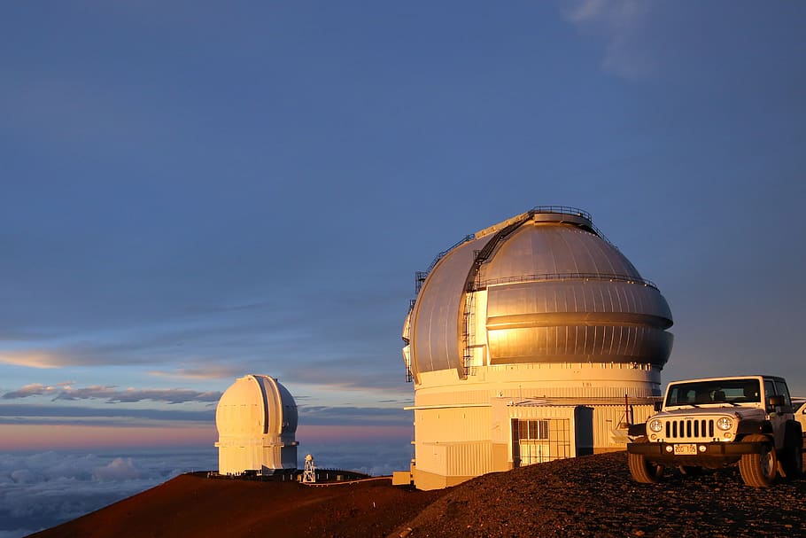 telescope, sky, outdoors, observatory, architecture, astronomical HD wallpaper