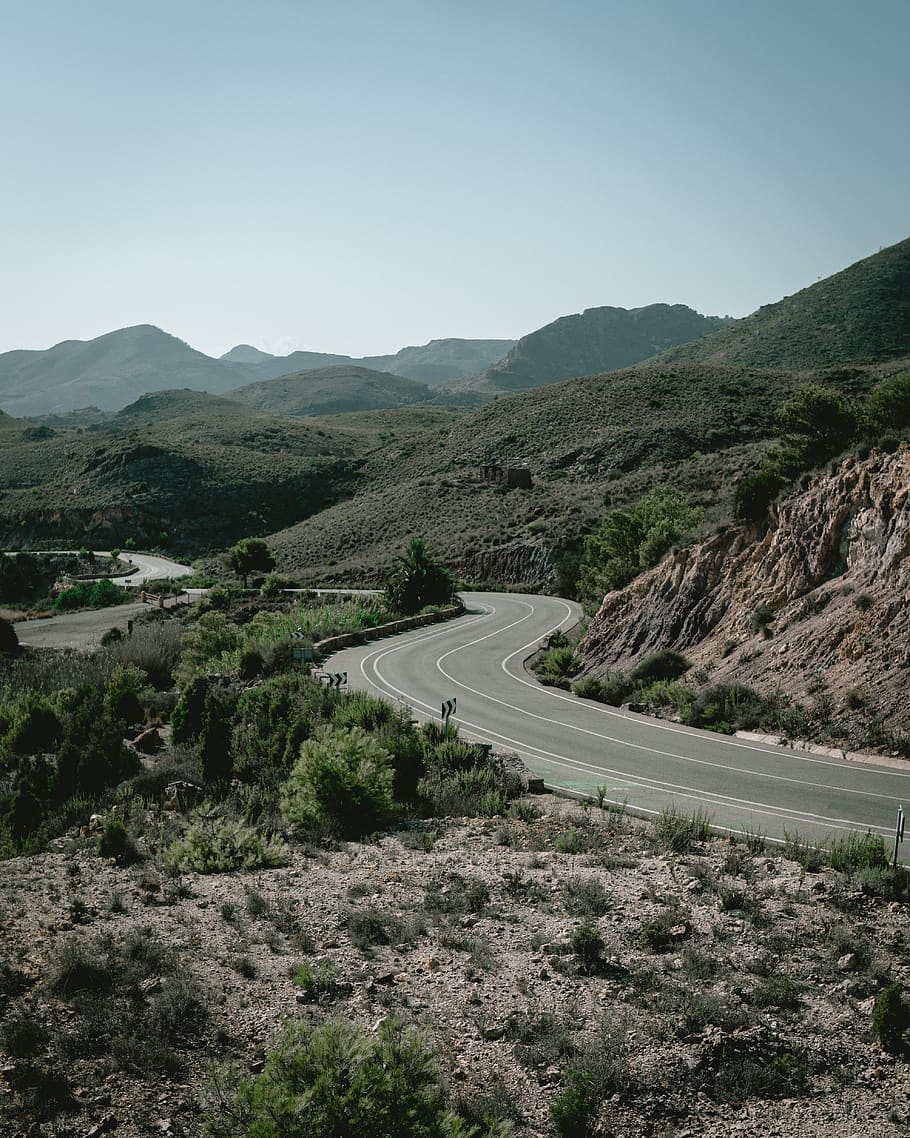 spain, portman, mountain, sky, road, scenics - nature, beauty in nature HD wallpaper