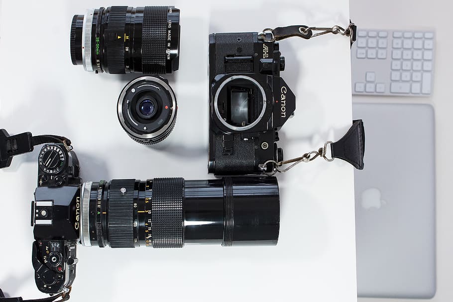 analog, digital, srl camera, canon, retro, lens, film, technology HD wallpaper