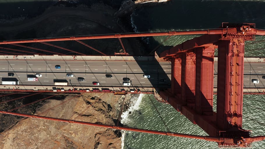 road, architecture, building, highway, nature, bridge, water HD wallpaper