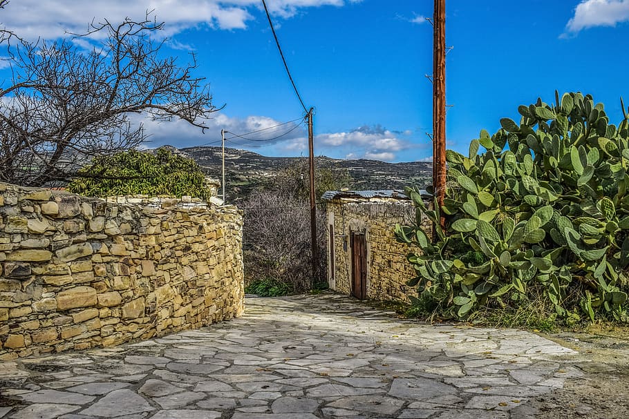 stone, old, wall, backstreet, architecture, traditional, village HD wallpaper