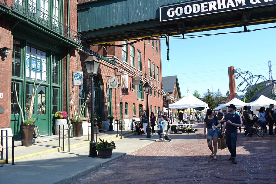 toronto, distillery district, city, building exterior, architecture HD wallpaper