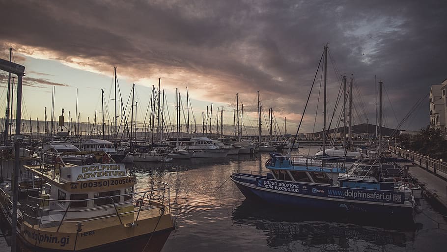 sea, boat, boats, docs, nautical vessel, mode of transportation HD wallpaper