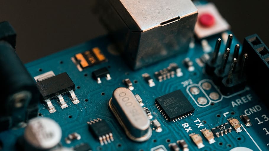 blue circuit board, technology, industry, electronics industry HD wallpaper