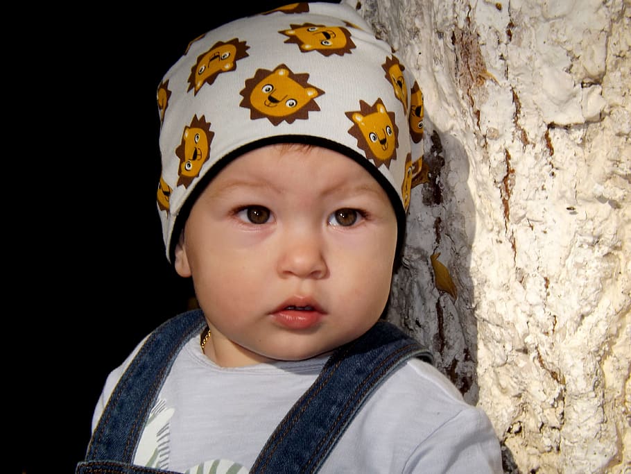 cute, face, cap, clothes, eyes, human, activity, childhood HD wallpaper