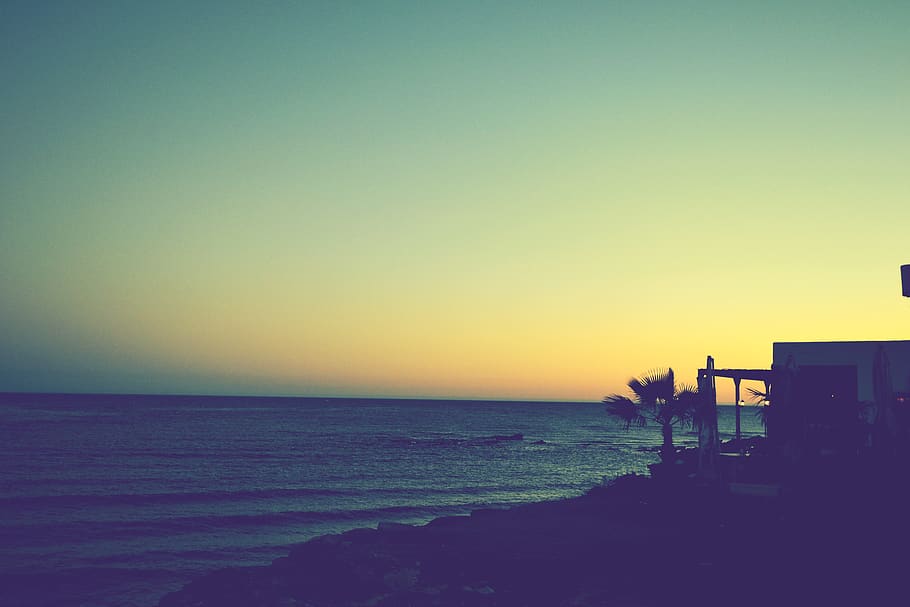 spain, mojácar, sky, sea, water, horizon over water, scenics - nature HD wallpaper
