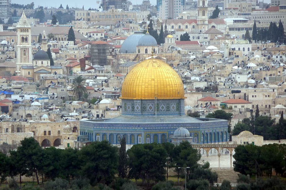 israel, jerusalem, dome of the rock, temple, holy, landmark, HD wallpaper