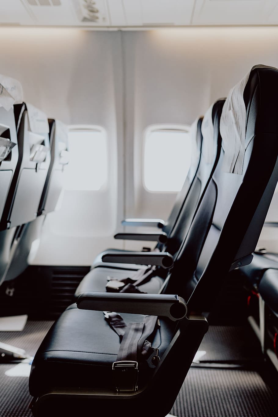Interior of the passenger airplane, travel, seat, flight, aeroplane