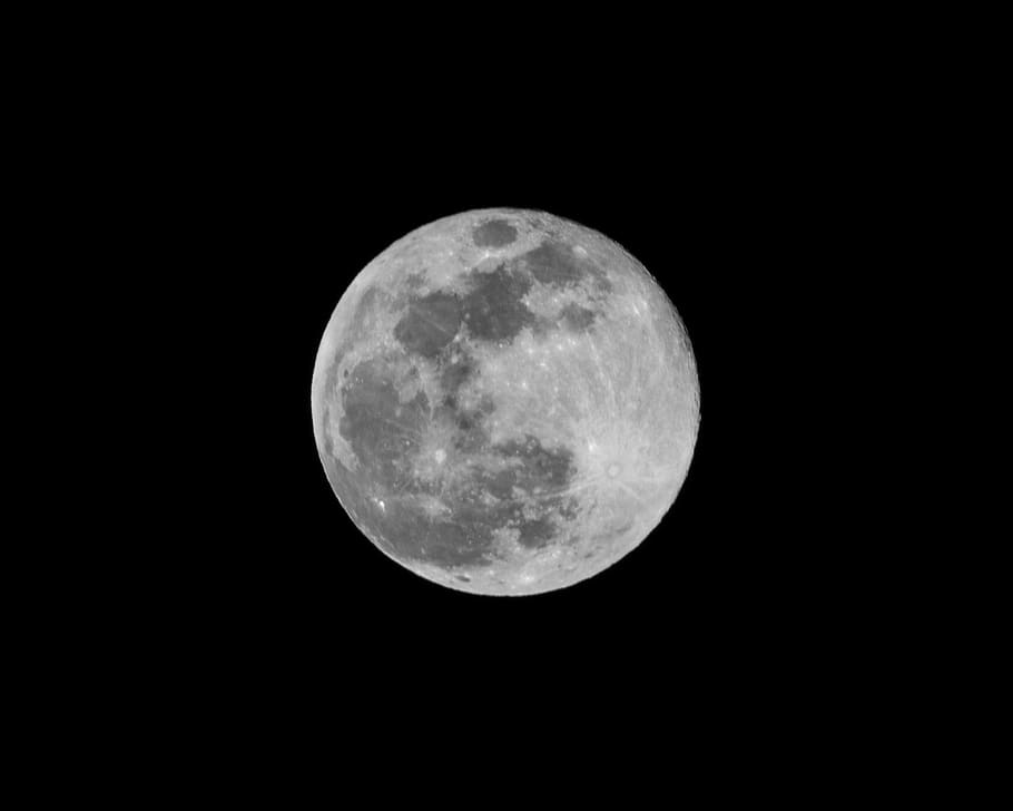 gray moon, outdoors, astronomy, outer space, night, universe