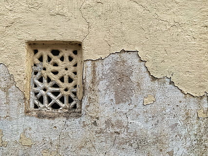 concrete window frame, wall, india, pushkar, sharma travel agency HD wallpaper