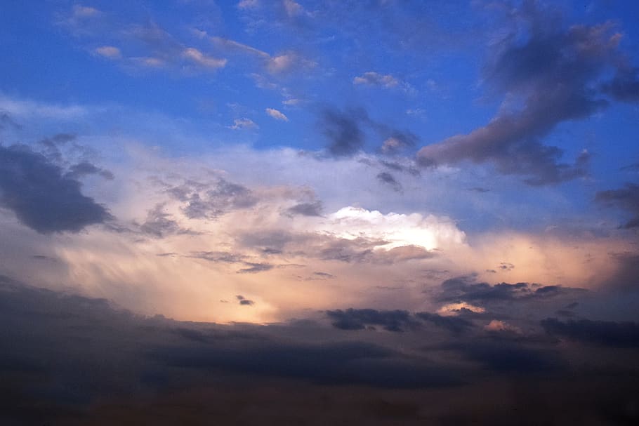 clouds, sunset, sky, cloud - sky, tranquility, beauty in nature HD wallpaper