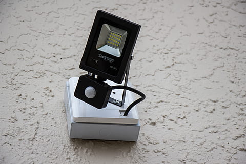 black LED camera, wristwatch, electronics, floodlamp, phone, lcd screen HD wallpaper