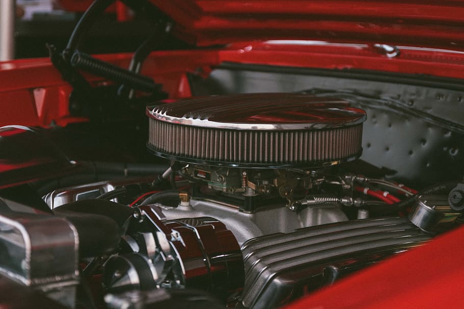 silver engine bay, machine, motor, reno, united states, vehicle HD wallpaper