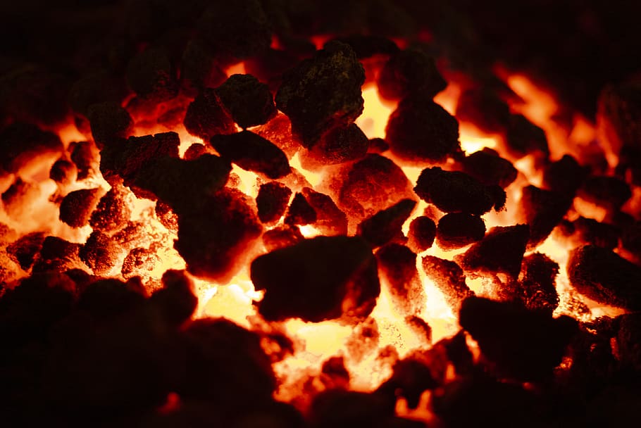 burning embers, heat - temperature, fire, fire - natural phenomenon HD wallpaper