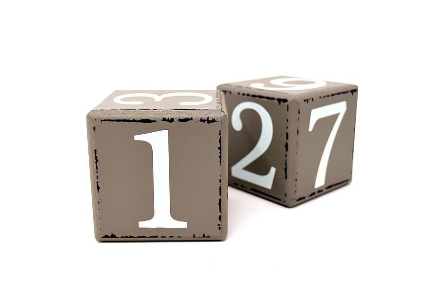 cube, pay, clogs, wood, calendar, numbers, white background HD wallpaper