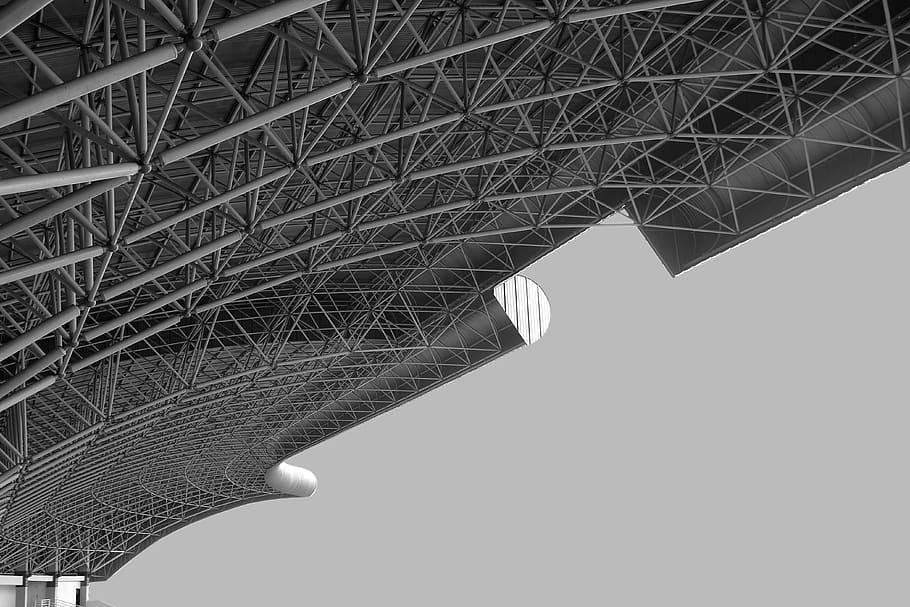 indonesia, mandala krida stadium, yogyakarta, roof, minimal, HD wallpaper