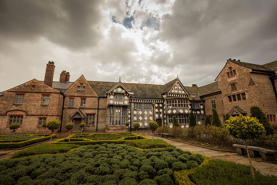 ordsall hall, exterior, outside, architecture, building, place, HD wallpaper